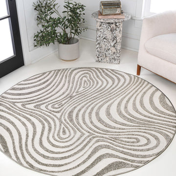 Maribo Abstract Groovy Striped Area Rug